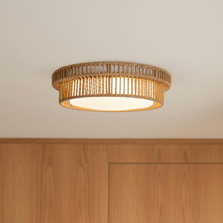 Maryn 13 in Braided Rope Dimmable LED Flush Mount
