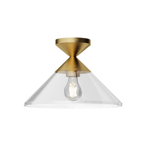 Brushed Gold/Clear Glass