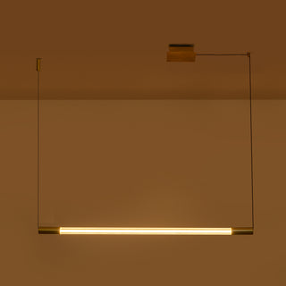 Maxe 46 in Gold Dimmable LED Linear Pendant
