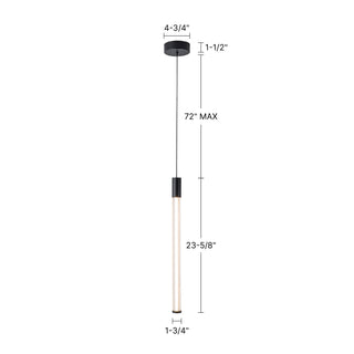 Maxe 24 in Black Dimmable LED Pendant
