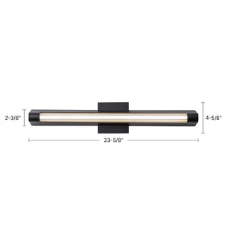 Maxe 24 in Black Dimmable LED Vanity Light
