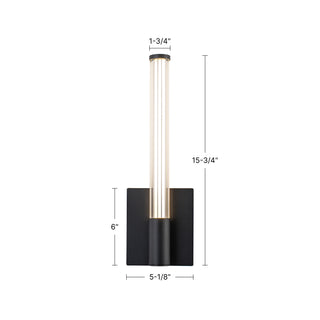 Maxe 16 in Black Dimmable LED Wall Sconce
