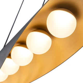 Miros 47 in Black Dimmable LED Linear Pendant

