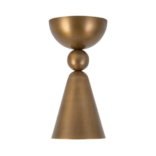 Murphy 4 in Vintage Brass Flush Mount
