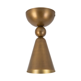 Murphy 4 in Vintage Brass Flush Mount
