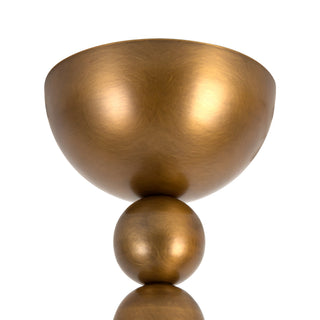 Murphy 4 in Vintage Brass Flush Mount
