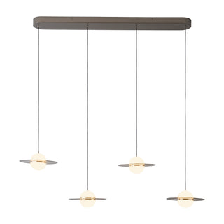 Nial 46 in Gray and Gold Dimmable LED Linear Pendant
