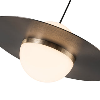 Nial 3 Head Gray and Gold Dimmable LED Multi Pendant
