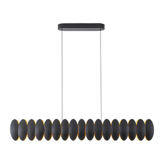 Palma 47 in Black Dimmable LED Linear Pendant
