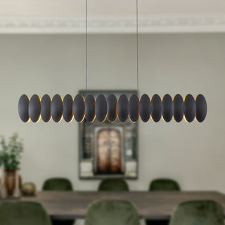 Palma 47 in Black Dimmable LED Linear Pendant
