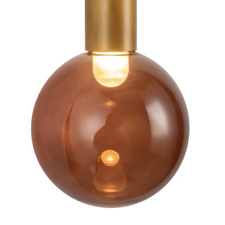 Reese 14 in Vintage Brass Dimmable LED Wall Sconce with Amber Glass
