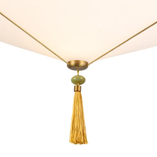 Reeve 15 in Brushed Gold Pendant with Opal Glass
