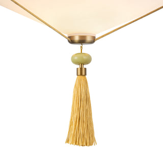 Reeve 15 in Brushed Gold Flush Mount with Opal Glass
