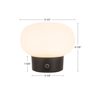 Rinae 5 in Brushed Gold Dimmable LED Table Lamp
