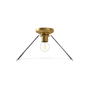 Brushed Gold/Clear Glass