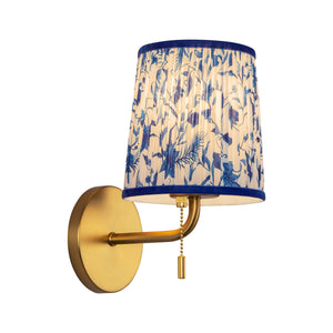 Brushed Gold/Blue Linen