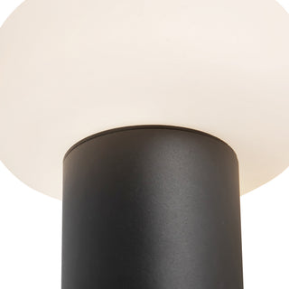 Shilo 8 in Matte Black Dimmable LED Exterior Portable Lamp
