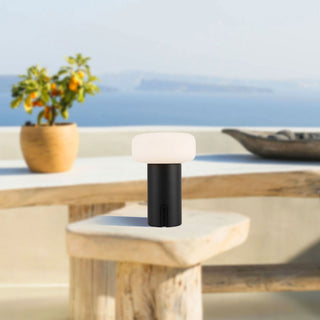 Shilo 8 in Matte Black Dimmable LED Exterior Portable Lamp
