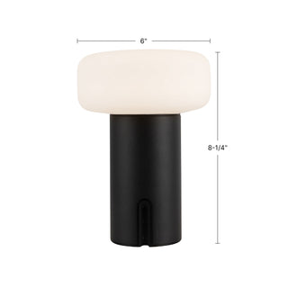 Shilo 8 in Fresh Green Dimmable LED Exterior Portable Lamp
