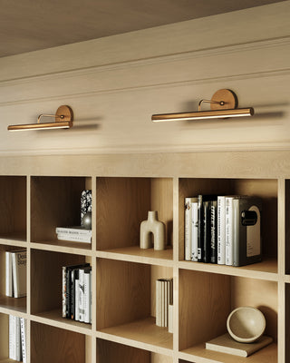 Slender 18 in Vintage Brass Dimmable LED Wall/Picture Light
