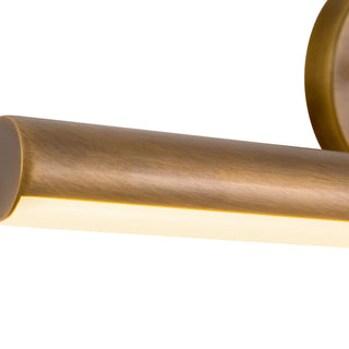 Slender 32 in Vintage Brass Dimmable LED Wall/Picture Light
