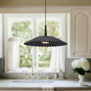 Sybil 13 in Black Dimmable LED Pendant
