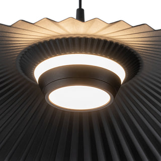 Sybil 18 in Black Dimmable LED Pendant
