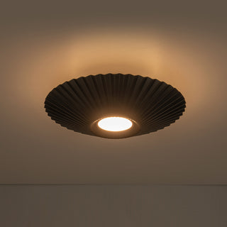 Sybil 13 in Black Dimmable LED Semi Flush Mount
