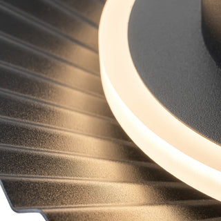 Sybil 13 in Black Dimmable LED Semi Flush Mount
