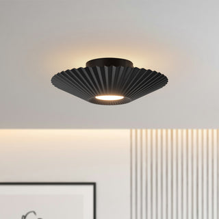 Sybil 13 in Black Dimmable LED Semi Flush Mount
