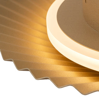 Sybil 13 in Gold Dimmable LED Semi Flush Mount
