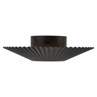 Sybil 18 in Black Dimmable LED Semi Flush Mount
