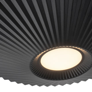 Sybil 18 in Black Dimmable LED Semi Flush Mount
