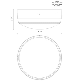 Hugo 5 in Fan Light Kit
