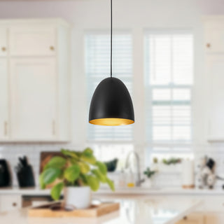 Yarrow 5 in Black Dimmable LED Pendant
