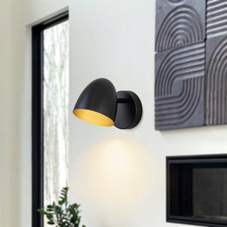 Yarrow 5 in Black Dimmable LED Wall Sconce
