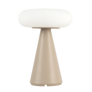 Zest 9 in Sand Dimmable LED Exterior Portable Lamp
